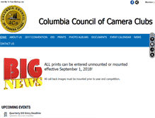 Tablet Screenshot of columbiacameraclubs.org